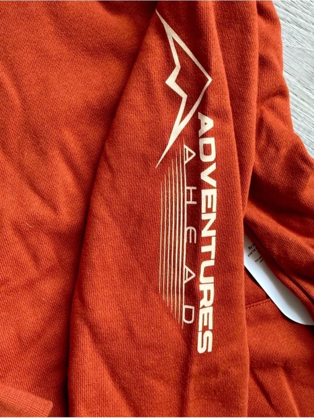 wonder nation Boy’s M 8 Rust Orange Kids' Graphic Hoodie Sweatshirt Pullover NWT - Picture 3 of 7